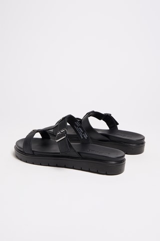 Sandali platform in pelle - Nero