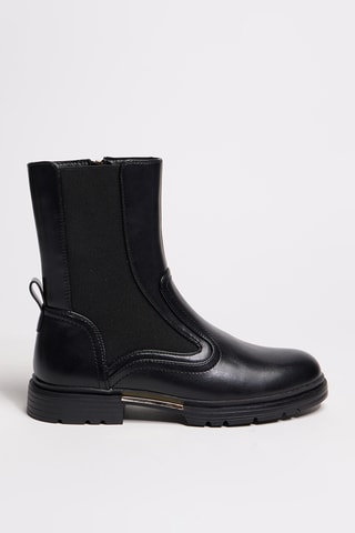 Stivaletti Beatles in pelle - Nero