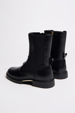 Stivaletti Beatles in pelle - Nero