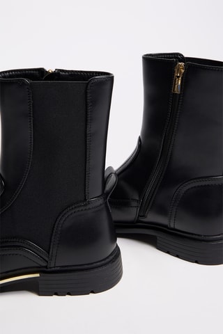 Stivaletti Beatles in pelle - Nero