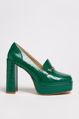 Mocassini con tacco - Verde