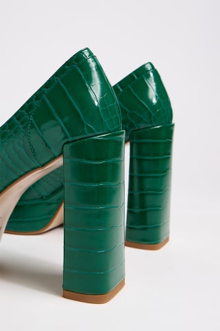 Mocassini con tacco - Verde
