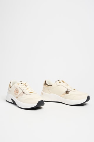 Sneakers con zeppa - Beige