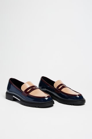 Mocassini in vernice Popup - Navy