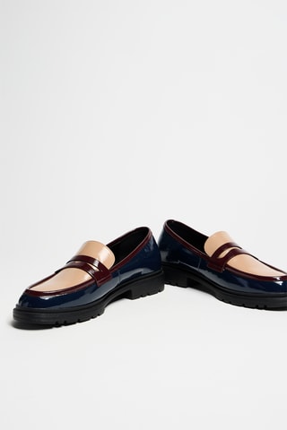 Mocassini in vernice Popup - Navy