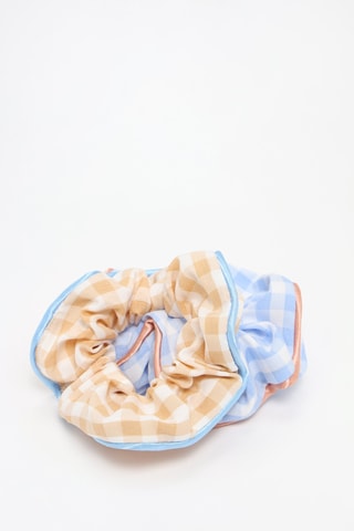2 scrunchie - Beige e celeste