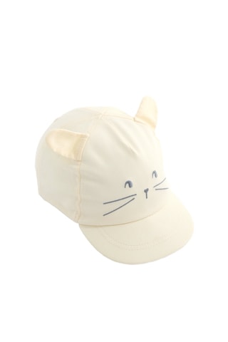 Cappellino con orecchie - Beige