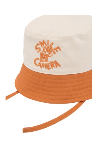 Cappello da pescatore - Beige e arancione