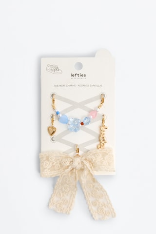 4 charm per scarpe - Dorato e beige