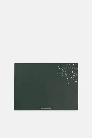 Set de table en cuir - Vert foncé