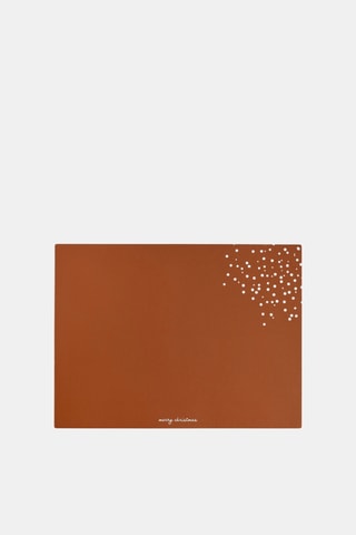 Set de table en cuir - Rouge brique