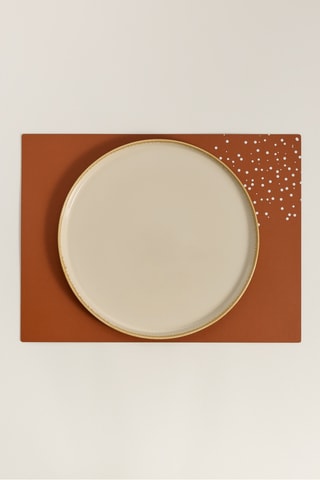 Set de table en cuir - Rouge brique