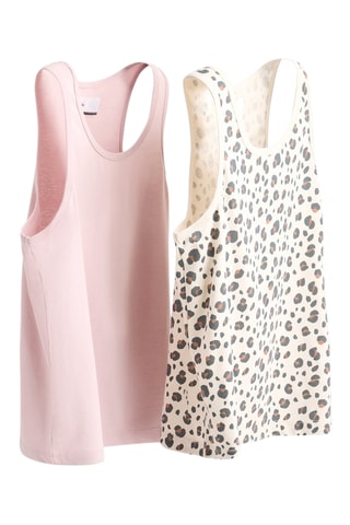 2 canotte - Rosa e beige
