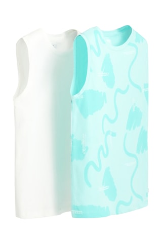 2 canotte - Bianco e blu