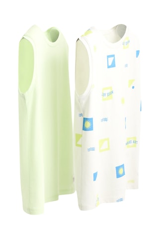 2 canotte - Verde e bianco