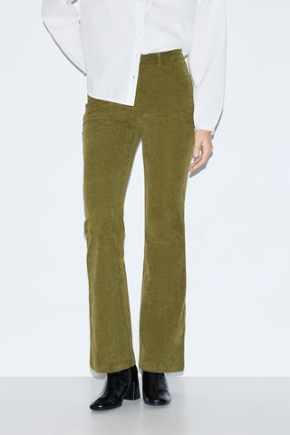 Pantaloni in velluto - Verde oliva