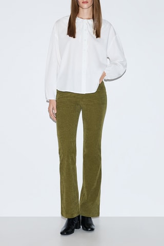 Pantaloni in velluto - Verde oliva