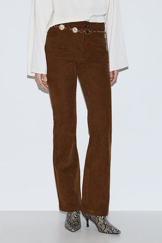 Pantaloni in velluto - Marrone