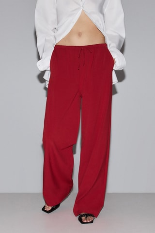 Pantaloni straight - Rosso
