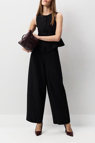 Pantaloni a palloncino a vita alta - Nero