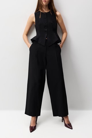 Pantaloni a palloncino a vita alta - Nero