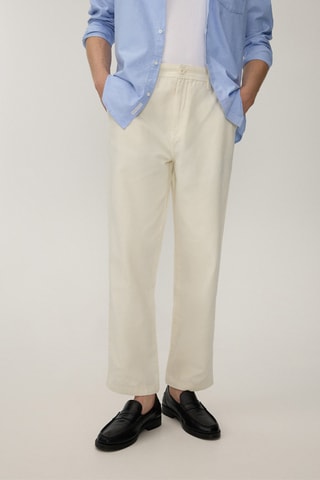 Pantaloni chino relaxed - Bianco