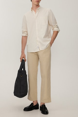 Pantaloni chino relaxed - Beige