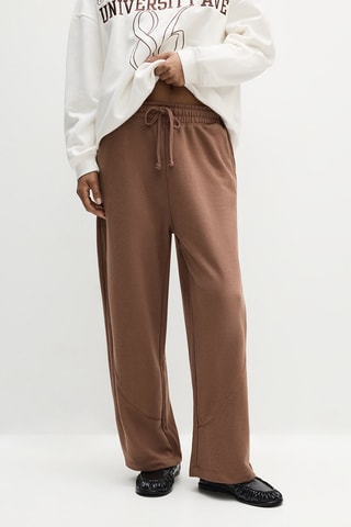 Pantaloni a vita alta - Marrone