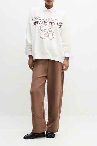 Pantaloni a vita alta - Marrone