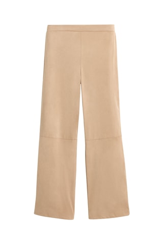 Pantaloni wide legs a vita alta - Beige