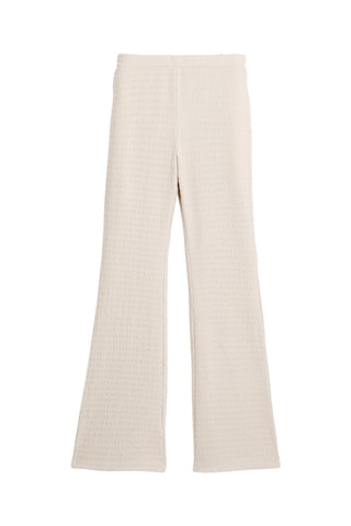 Pantaloni flare a vita alta - Bianco