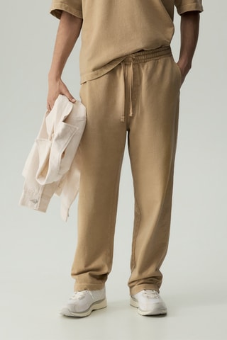 Pantaloni a vita alta - Beige
