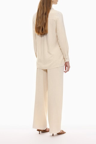 Pantaloni wide legs - Ecrù