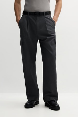 Pantaloni cargo - Grigio scuro