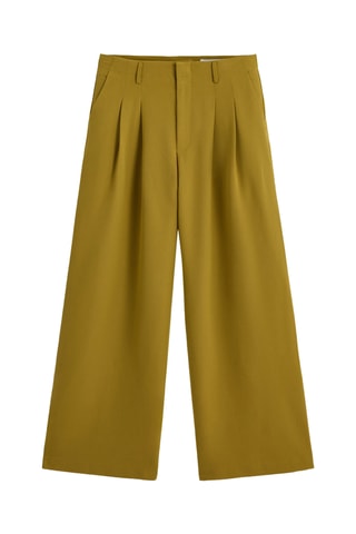 Pantaloni wide legs - Verde