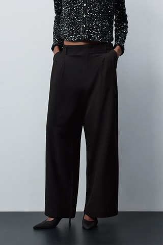 Pantaloni wide legs - Nero