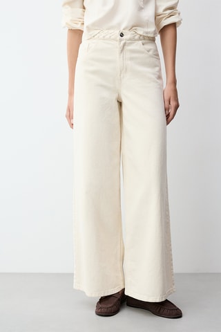 Jeans a vita alta - Bianco
