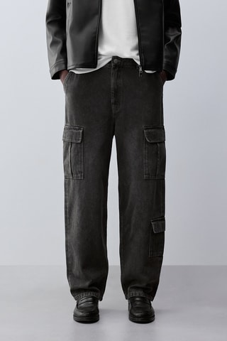 Jeans cargo - Nero