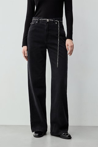 Jeans wide legs - Nero