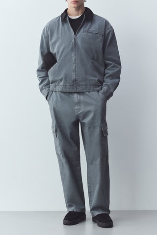 Giacca in jeans - Grigio scuro