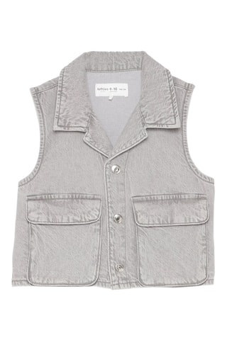 Giacca in jeans senza maniche - Grigio chiaro