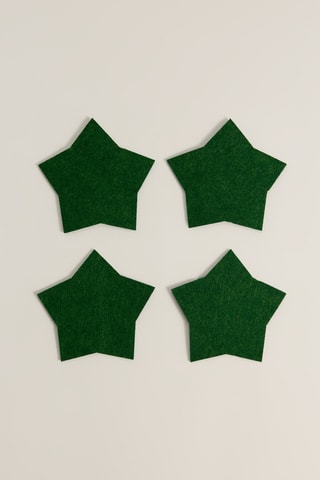 4 sous-verres - Vert foncé