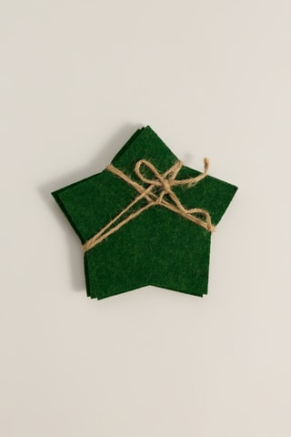 4 sous-verres - Vert foncé