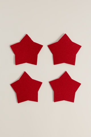4 sous-verres - Rouge