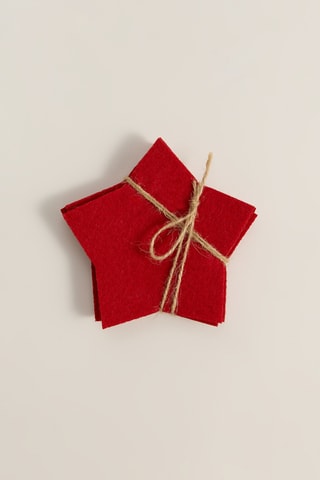 4 sous-verres - Rouge