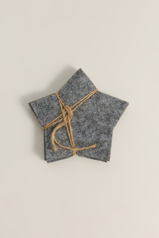 4 sous-verres - Gris chiné