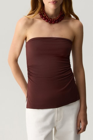 Top bustier - Marrone