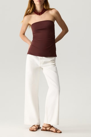 Top bustier - Marrone