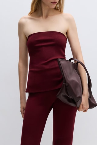 Top bustier - Bordeaux