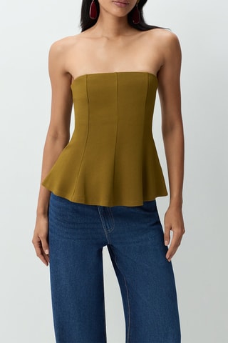 Top bustier - Verde oliva
